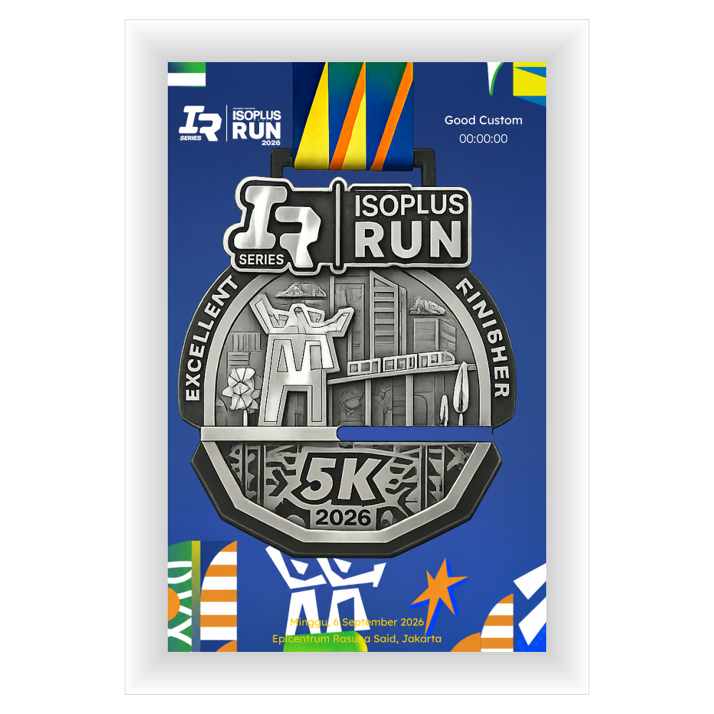 Good Custom Medal Frame ISOPlus Run Jakarta 2026